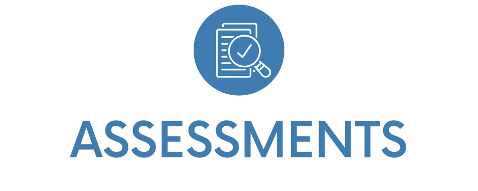 graphic of magnifying glass over paper to represent psychological assessments for children to assess needs for education support services